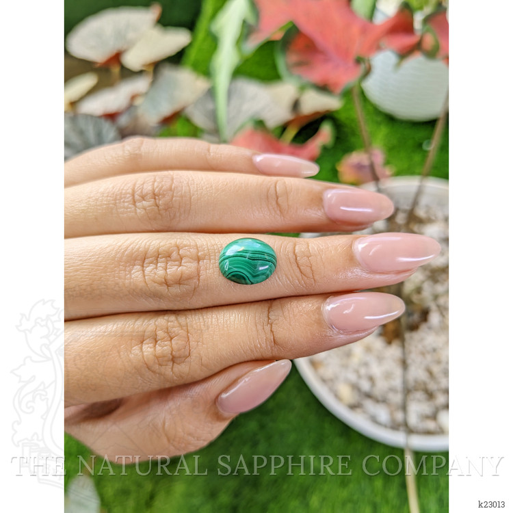 5.35 Ct. Cabochon Malachite from Madagascar