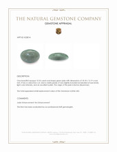 10.35 Ct. Cabochon Jade from Burma (Myanmar) Appraisal