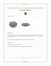 10.35 Ct. Green Cabochon Jade from Burma (Myanmar) Appraisal