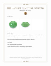 6.09 Ct. Green Cabochon Jade from Burma (Myanmar) Appraisal