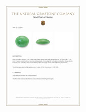 5.66 Ct. Green Cabochon Jade from Burma (Myanmar) Appraisal