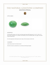 5.66 Ct. Green Cabochon Jade from Burma (Myanmar) Appraisal