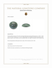 6.39 Ct. Bluish Green Cabochon Jade from Burma (Myanmar) Appraisal