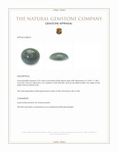6.39 Ct. Bluish Green Cabochon Jade from Burma (Myanmar) Appraisal