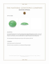 5.37 Ct. Green Cabochon Jade from Burma (Myanmar) Appraisal