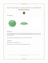 5.37 Ct. Green Cabochon Jade from Burma (Myanmar) Appraisal