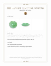4.69 Ct. Green Cabochon Jade from Burma (Myanmar) Appraisal