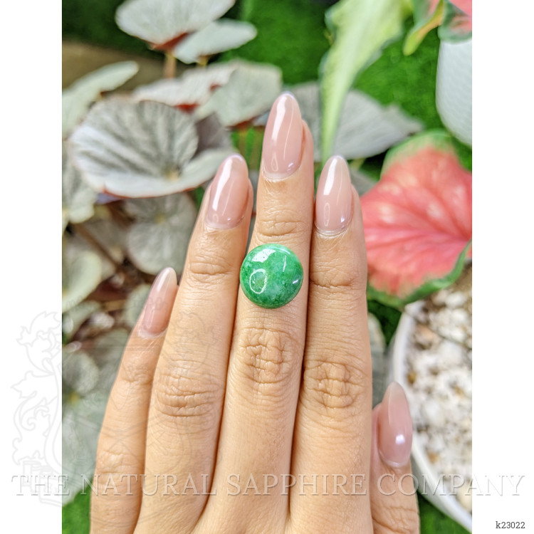 6.53 Ct. Green Cabochon Jade from Burma (Myanmar)