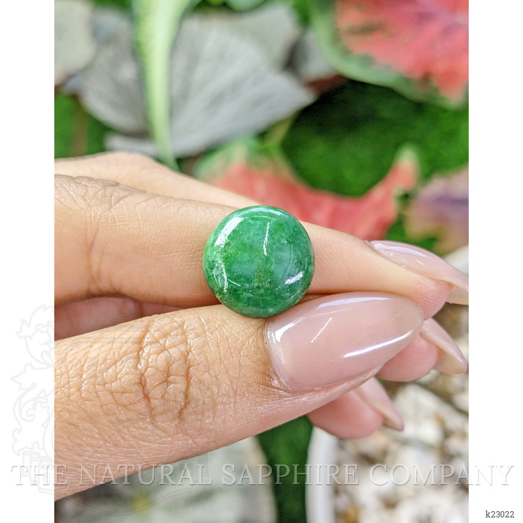 6.53 Ct. Green Cabochon Jade from Burma (Myanmar)