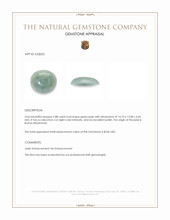5.88 Ct. Green Cabochon Jade from Burma (Myanmar) Appraisal