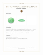 5.20 Ct. Green Cabochon Jade from Burma (Myanmar) Appraisal