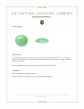 5.20 Ct. Green Cabochon Jade from Burma (Myanmar) Appraisal
