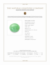 5.20 Ct. Green Cabochon Jade from Burma (Myanmar) Scan Report