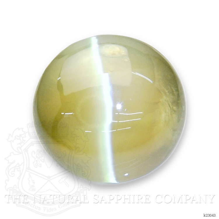 3.52 Ct. Greenish Yellow Cabochon Chrysoberyl from Ceylon (Sri Lanka)