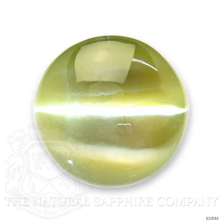 3.26 Ct. Yellowish Green Cabochon Chrysoberyl from Ceylon (Sri Lanka)