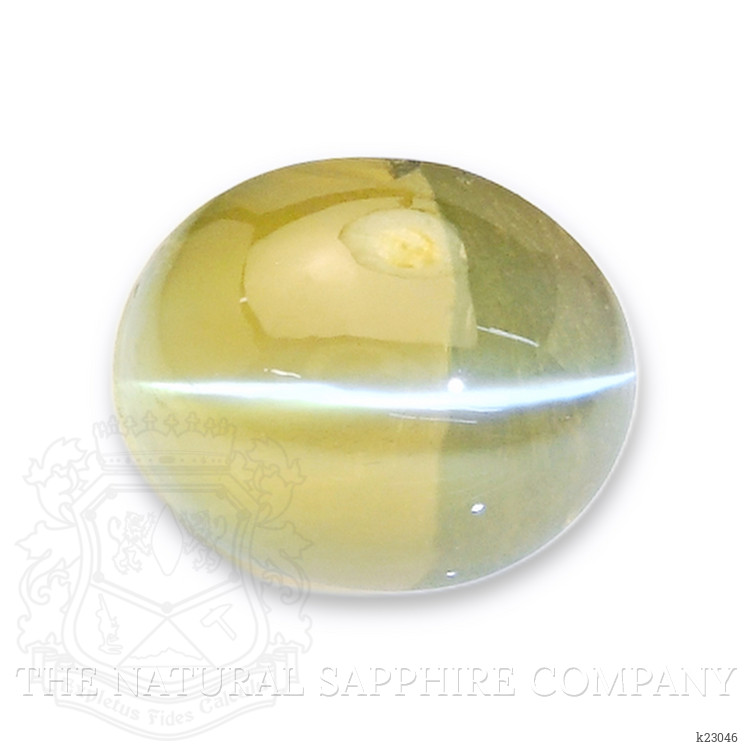1.48 Ct. Greenish Yellow Cabochon Chrysoberyl from Ceylon (Sri Lanka)