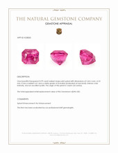 0.99 Ct. Pink Spinel from Ceylon (Sri Lanka) Appraisal