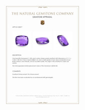 11.88 Ct. Amethyst from Ceylon (Sri Lanka) Appraisal