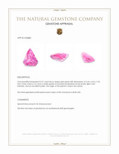 0.37 Ct. Pink Spinel from Ceylon (Sri Lanka) Appraisal