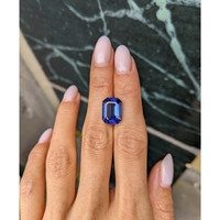 7.41 Ct. Blue Tanzanite from Tanzania Life Style