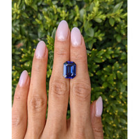 7.41 Ct. Blue Tanzanite from Tanzania Life Style
