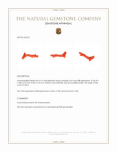 2.53 Ct. Orangish Red Coral Crystal from China Appraisal