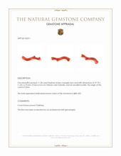 11.30 Ct. Orangish Red Coral Crystal from China Appraisal