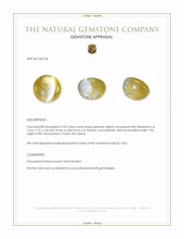 3.05 Ct. Greenish Yellow Cabochon Chrysoberyl from Ceylon (Sri Lanka) Appraisal
