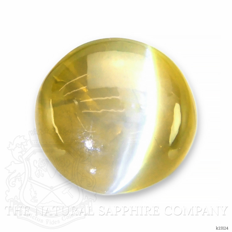 3.05 Ct. Greenish Yellow Cabochon Chrysoberyl from Ceylon (Sri Lanka)