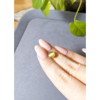 3.05 Ct. Greenish Yellow Cabochon Chrysoberyl from Ceylon (Sri Lanka) Life Style