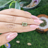 2.35 Ct. Green Chrysoberyl from Ceylon (Sri Lanka) Life Style