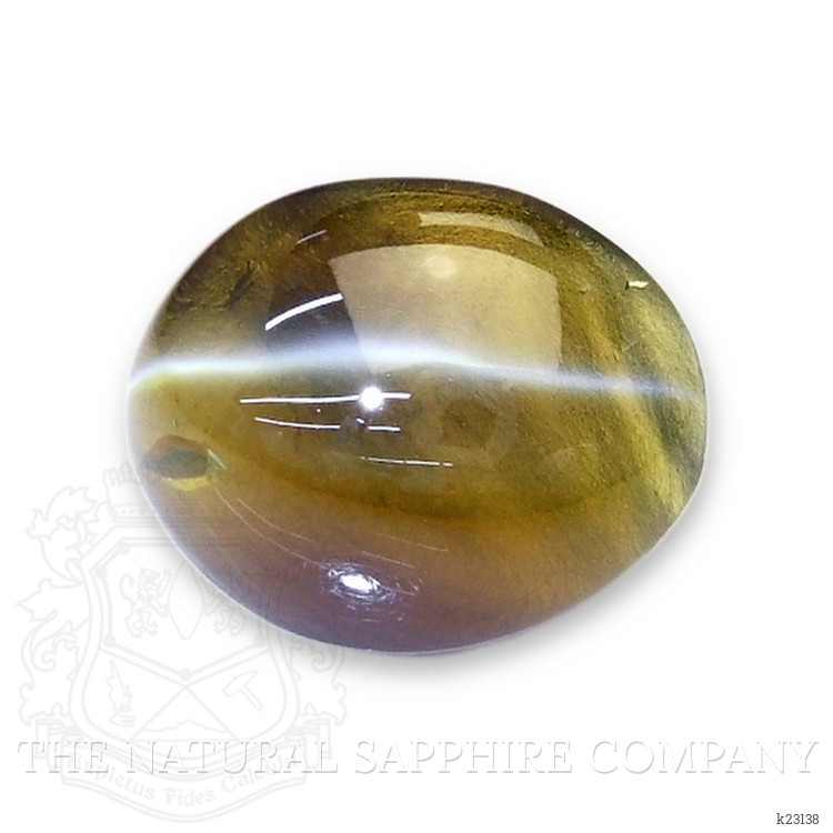 3.10 Ct. Greenish Brown Cabochon Chrysoberyl from Ceylon (Sri Lanka)