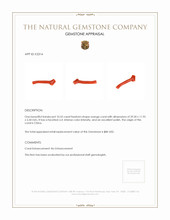 10.55 Ct. Orangish Red Coral Crystal from China Appraisal