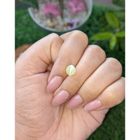 2.19 Ct. Greenish Yellow Cabochon Chrysoberyl from Ceylon (Sri Lanka) Life Style
