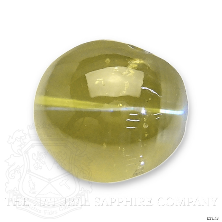 5.66 Ct. Yellowish Green Cabochon Chrysoberyl from Ceylon (Sri Lanka)