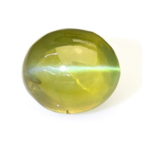 2.87 Ct. Yellowish Green Cabochon Chrysoberyl from Ceylon (Sri Lanka) Video