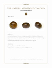 3.03 Ct. Greenish Brown Cabochon Chrysoberyl from Ceylon (Sri Lanka) Appraisal