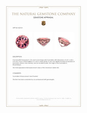 1.20 Ct. Pink Tourmaline from Mozambique Appraisal