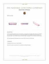 4.81 Ct. Pink Tourmaline from Mozambique Appraisal