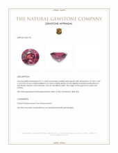 0.71 Ct. Reddish Pink Garnet from Ceylon (Sri Lanka) Appraisal
