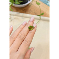 4.45 Ct. Yellowish Green Peridot from Burma (Myanmar) Life Style