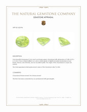 3.64 Ct. Green Chrysoberyl from Ceylon (Sri Lanka) Appraisal