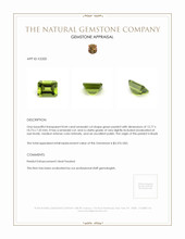8.44 Ct. Peridot from Brazil Appraisal