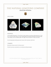 1.39 Ct. Rainbow Moonstone from Ceylon (Sri Lanka) Appraisal