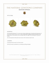4.14 Ct. Yellowish Green Chrysoberyl from Ceylon (Sri Lanka) Appraisal