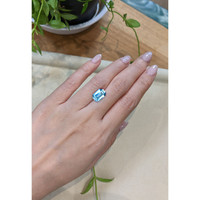 2.96 Ct. Greenish Blue Aquamarine from Brazil Life Style