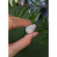 23.56 Ct. Multi Color Cabochon White Opal from Australia Life Style