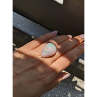 23.56 Ct. Multi Color Cabochon White Opal from Australia Life Style