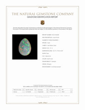 21.14 Ct. Multi Color Cabochon Semi-Black Opal from Ethiopia Scan Report