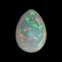 21.14 Ct. Multi Color Cabochon Semi-Black Opal from Ethiopia Video